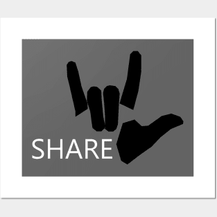 Share Love - Sign Language - Motivation Posters and Art